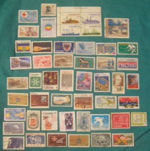 Lot of 50-Used Stamps from Canada-Nice Variety-25C-2 - Picture 1 of 3