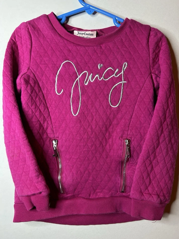 Juicy Couture Pink Sweatshirt Girls Size 6 - Image 1 of 4