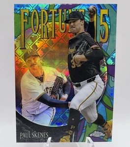 2025 Topps Chrome LOGOFRACTOR Paul Skenes Fortune 15 - Pirates MLB - Bild 1 von 2