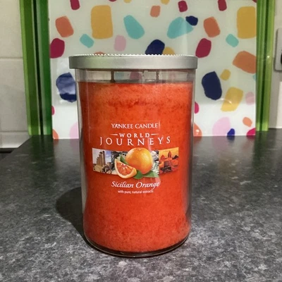 Yankee Candle Sicilian Orange 2 Wick  Large Tumbler 566g  - Image 1 of 4