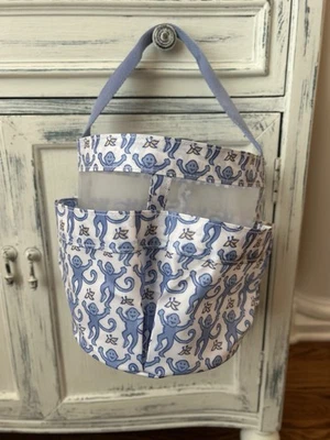 Carrito de ducha Pottery Barn Teen Roller Rabbit Monkey aciano nuevo sin etiquetas caja abierta Foto 1 de 4