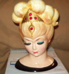 HTF LARGE 9" Lefton Lady Headvase #3518 - Picture 1 of 4