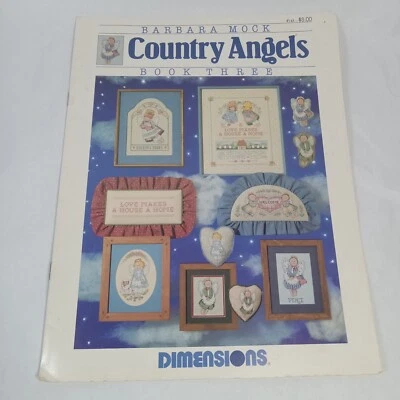 Dimensions Cross Stitch Patterns by Barbra Mook Country Angels 7+ Designs Book 3 - Image 1 of 4