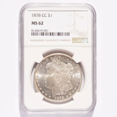 1878-CC Morgan Silver Dollar NGC MS62 - Image 1 of 2
