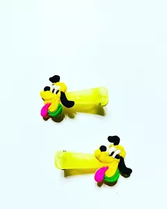 Handmade Hair Bows - Disney - Mickey and Friends - Pluto #6 Hair Clips - Picture 1 of 1