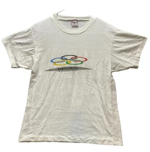 VTG Barcelona Shirt Womens Medium Single Stitch Olympic Games 1992 Sportswear - Picture 1 of 10