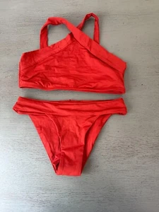 NEW brown L SPACE two piece swimsuit bikini size XS - Picture 1 of 2