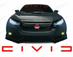 HONDA CIVIC 36" Red Windshield Banner Decal Emblem Logo Graphics - Picture 1 of 1
