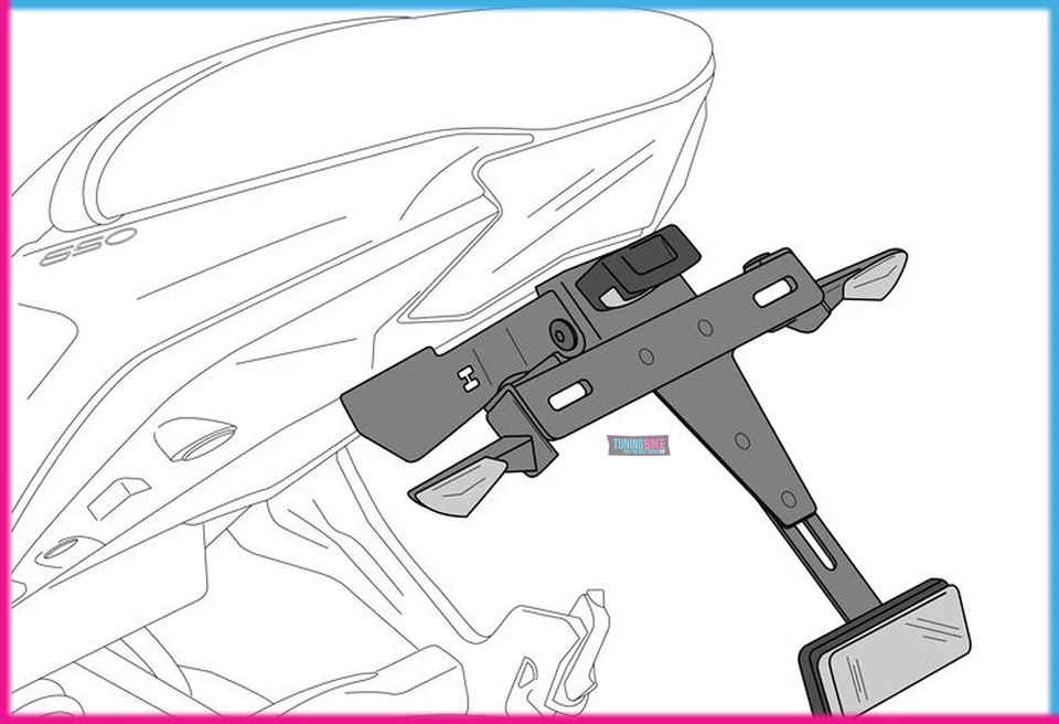PUIG support de plaque POUR KAWASAKI Z750S 05-06 NOIR - Photo 1/1