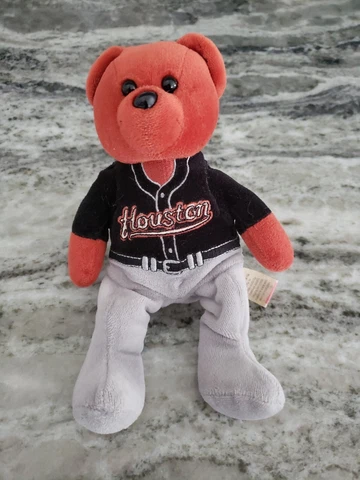 RARE MLB Houston Astros Team Bears Authentic Plush Teddy Team Beanie Baseball Cover