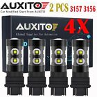 4X Auxito 3157 3156 Parking Light Bulb Super White Led 50W For Ford Gmc Exf