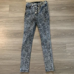 Veronica Beard Jeans Womens Size 25/0 Black Acid Wash Maera Skinny High Rise - Picture 1 of 15