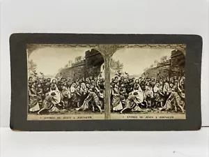 Jesus Entering Jerusalem French Stereoview Keystone #7 - Bild 1 von 2