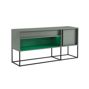 24/7 Shop at Home Taiko 60 inch Modern 16 Colors LED TV Stand with Shelves, - Picture 1 of 9
