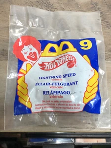 Hot Wheels Lightning Speed McDonald's Happy Meal giocattolo vintage 1994 nuovo in bustina - Foto 1 di 4