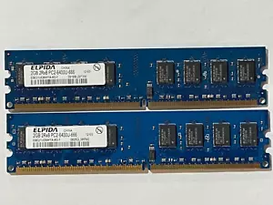 4GB (2x2GB) PC2-6400u DDR2-800MHz 2Rx8 Non-ECC Elpida EBE21UE8AFFA-8G-F - Picture 1 of 1
