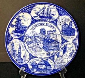 VTG USS Constitution, Old North Church, Statue Paul Revere, Boston 9-3/4" Plate - Picture 1 of 9