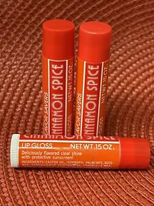 Lot of 3 Original AVON Flavor Savers Lip Gloss  Vintage NOS-Cinnamon Spice