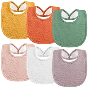 Kwelife gift Muslin Baby Bibs 6-Pack Baby Drool Bandana Bibs for Unisex Baby ... - Picture 1 of 8