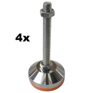 4x M12 Ø60x136mm Schwerlast Maschinenfuß Gerätefuß Maschinenschuh Stahl (SET) - Bild 1 von 1