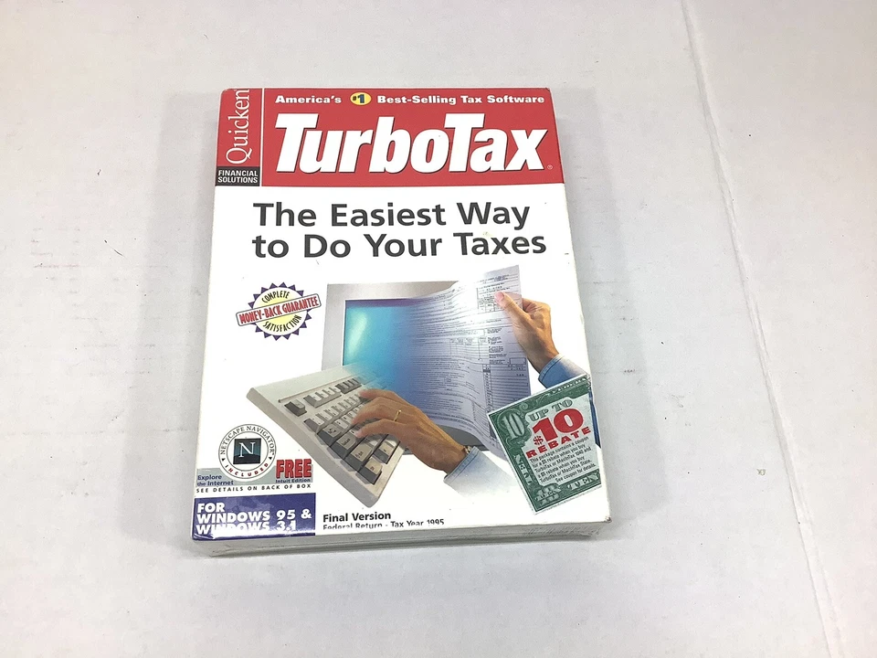 Quicken Turbo Tax Federal 1995 Final Version for Windows 95 & 3.1 - Image 1 of 4