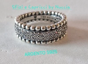 Anello Donna Fascione Pavè decorate con sfere ARGENTO S925 - Foto 1 di 4