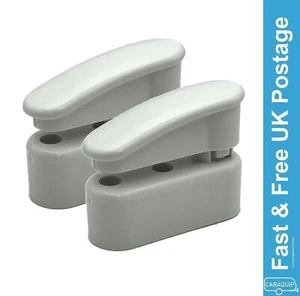 2 x Tensor de plástico ajustable blanco para caravana autocaravana cámper barco - Imagen 1 de 5