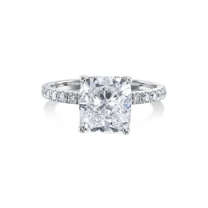 Anillo 14k D VVS2 2,25 quilates corte diamante creado en laboratorio certificado IGI regalo para ella - Imagen 1 de 5