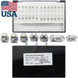 Dental Kieferorthopädische selbstligierende Brackets MBT 022 345 Haken Damon Q Metallspange - Bild 1 von 12