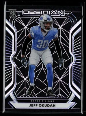 2020 Panini Obsidian Electric Etch Purple #143 Jeff Okudah RC 026/100 - Image 1 of 2