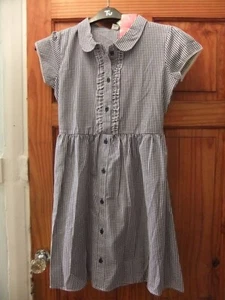 Set of 2 blue check summer school dresses to fit age 13 years.Easy iron. - Picture 1 of 3