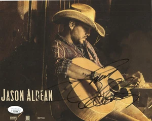 JASON ALDEAN HAND SIGNED 8x10 COLOR PHOTO SEXY COUNTRY SINGER JSA - Picture 1 of 1