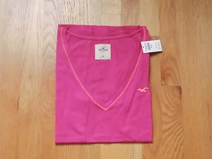 T-shirt Hollister by Abercrombie & Fitch Aliso Creek rosa scuro media con corallo nuova con etichette - Foto 1 di 1