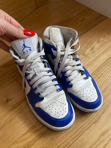 Size 5.5 - Air Jordan 1 Mid Kentucky Blue W - Picture 1 of 4