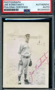 Jim Konstanty PSA DNA Signed Vintage Original 1950`s Toronto Maple Leafs Photo - Picture 1 of 1