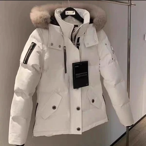 Moose Knuckles Damen kurze Fuchspelz Daunenjacke Mantel - Bild 1 von 39