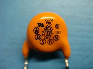 (10) CERA-MITE 440LD22 0.0022uF 2200pF 500V 760V RADIAL CERAMIC DISC CAPACITOR - Picture 1 of 4
