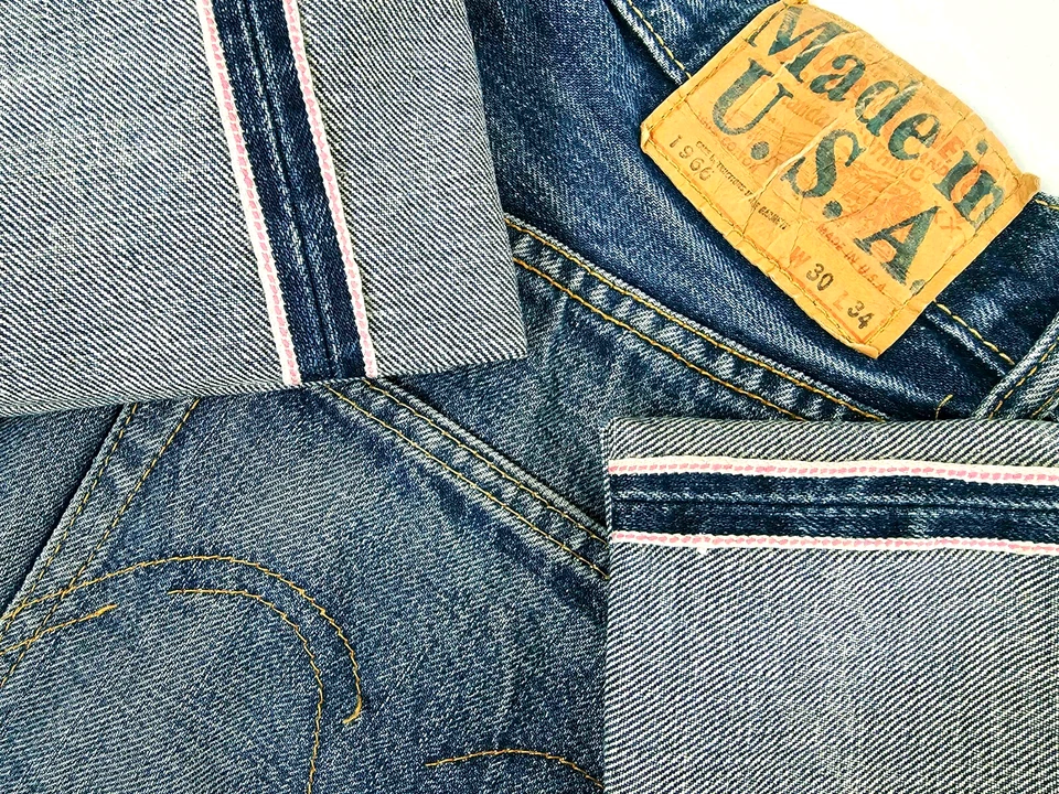 LO ÚLTIMO DE COLECCIÓN EE. UU. Hombres Caña de Azúcar 1966 Borde Botón 6 Jeans Denim 30 x34 (Ajuste 27x30) Foto 1 de 4