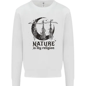 Nature Is My Religion Halloween Witch Kids Sweatshirt Jumper - Picture 1 of 87