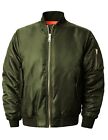 Mens Bomber Jacket Winter Flight Military Air Force MA-1 Tactical Outwear