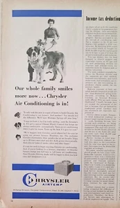 1959 Chrysler airtemp air conditioning unit boy Saint Bernard dog ad - Picture 1 of 1
