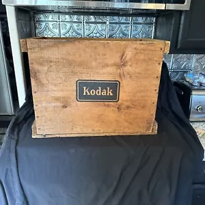 1952 Original Kodak Cameras Wooden Carrying Box Crate Ortho Chromatic “Exc Cond” - Picture 1 of 8