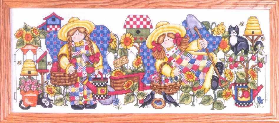 New Design Works Cross Stitch Kit GARDENING ANGELS 9697 - Image 1 of 1