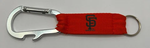 NEW SAN FRANCISCO GIANTS ORANGE KEY CHAIN WITH CARABINER AND BOTTLE OPENER Cover