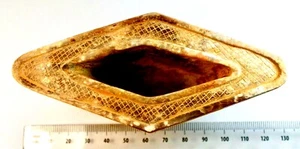 Chinese 12x5 CMS Brownish Jade - Diamond Shape Bowl  - Picture 1 of 7