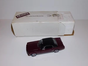 DANBURY MINT 1:24 Diecast 1966 Ford BURGANDY Coupe Mustang - Picture 1 of 16