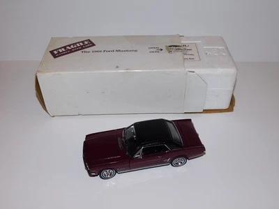 DANBURY MINT 1:24 Diecast 1966 Ford BURGANDY Coupe Mustang - Image 1 of 4