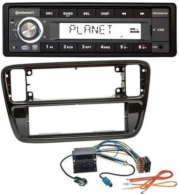 Continental USB 1DIN AUX DAB MP3 Autoradio für VW Up AA AAN 2011-2016 piano blac - Bild 1 von 4