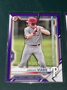 2021 Bowman Draft Jordan Viars PURPLE /250 - Picture 1 of 4