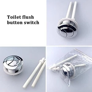 3 Pcs 38mm Dual Push Flushing Toilet Button, Replaced Tank Button with Thread = - Bild 1 von 7